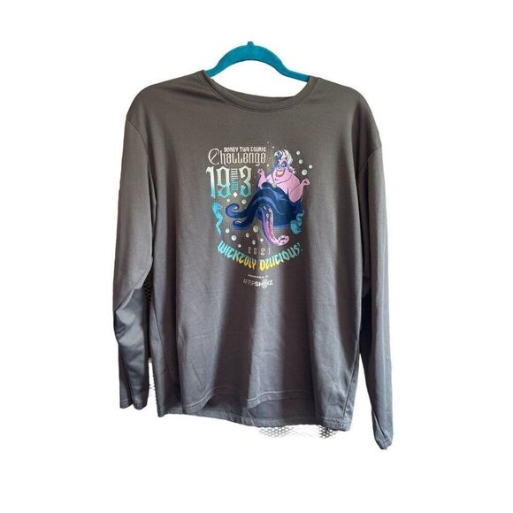 RunDisney Ursula Shirt Adult L Gray Long Sleeve Two Course Challenge 19.3 2021 - Picture 1 of 7